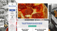 Desktop Screenshot of bellaitaliapizza.com