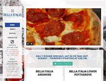 Tablet Screenshot of bellaitaliapizza.com